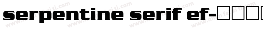 serpentine serif ef字体转换